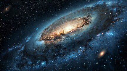 Fototapeta premium galaxy background, stars in the dark space, galaxy on dark background