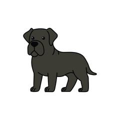 Cane Corso dog flat character vector design