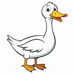 Obraz premium duck on white background 