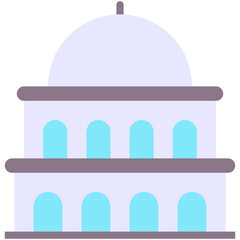 White House, Congress Vector Icon, Vector Style Flat Icon. 