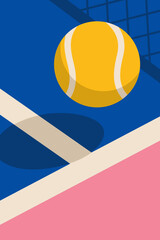 Tennis court illustration