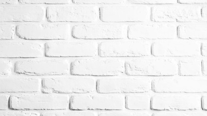 Obraz premium Vector white brick wall background. Detail of a white brick wall texture. 
