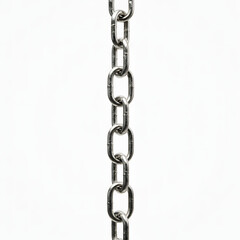 Fototapeta premium Metal Chain Links: An up-close studio shot showcasing a metallic chain, emphasizing its strength, structure, and industrial design.