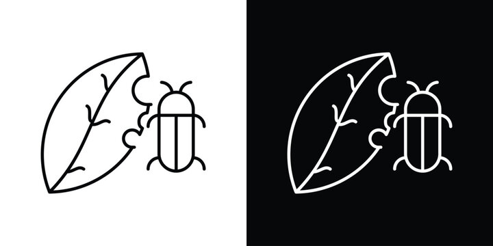 plant pests icon in black. flat graphic vector icon