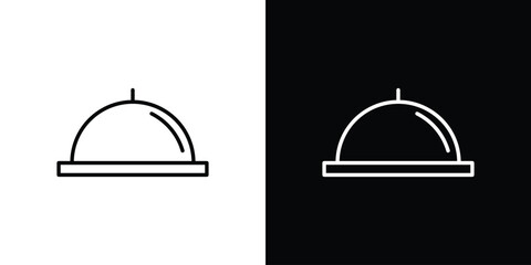 Platter icon in black. flat graphic vector icon