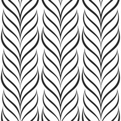 Obraz premium Seamless Abstract Line Pattern with Flowing Curves in Vertical Arrangement