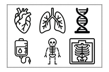 Essential medical icons - Flat style