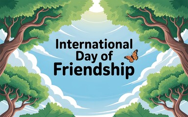 International day of friendship celebratory illustration