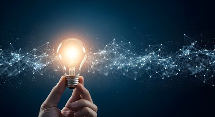 Illuminating Ideas A Glowing Lightbulb Representing Innovation and Creativity