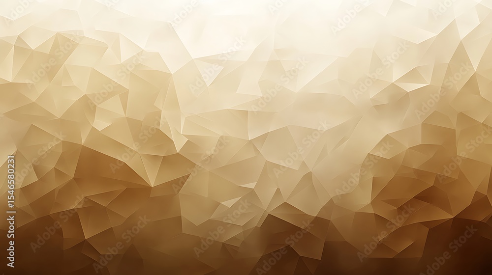 Poster abstract polygon mesh pattern, gradient brown polygonal geometric shape texture
