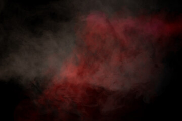 White steam on a black background.