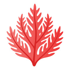 coral-leaf-isolated-on-white-background