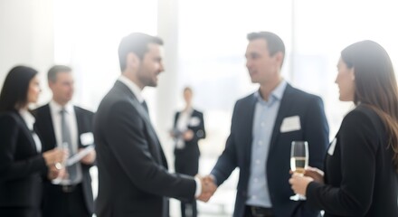 Business Professionals Networking at a Corporate Event
