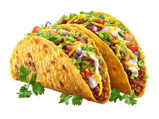 Fresh tasty tacos loaded with colorful natural fresh ingredients