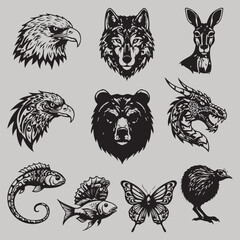 Playful Dog Illustration with Simple Shapes and Bold Colors for Creative Projects