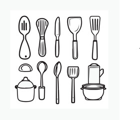 set of kitchen tools