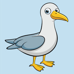 Fototapeta premium illustration of a cartoon duck white background