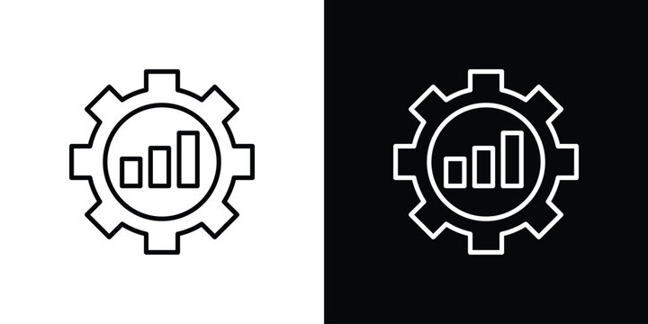 Productivity icon in black. flat graphic vector icon