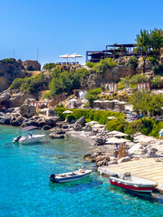 Greek village of Loutro, Chania, Crete, Greece.
