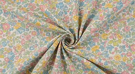 Floral Fabric Swirl: A Delightful Display of Liberty Style