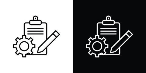 Project management icon in black. flat graphic vector icon