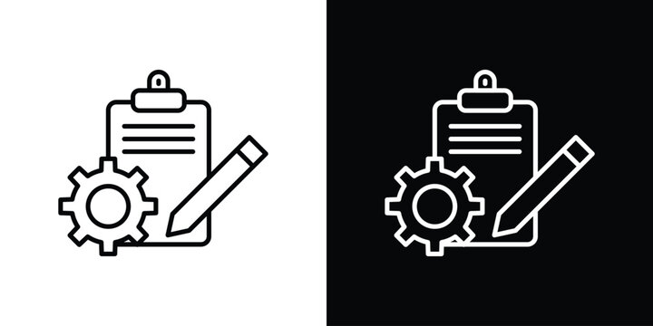 Project management icon in black. flat graphic vector icon