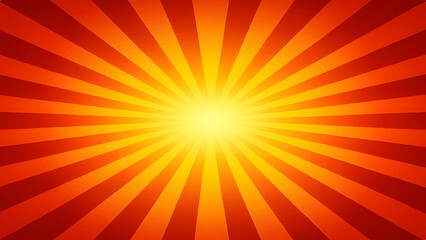 Abstract sunburst design sun rays image. Orange red and yellow rays texture background.