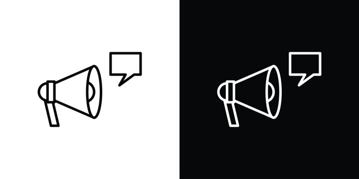 Promotion icon in black. flat graphic vector icon