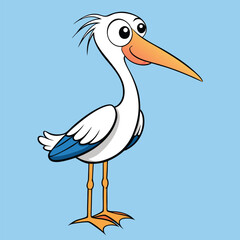 Obraz premium stork with baby vector illustration