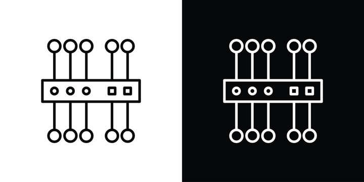 Proxy server icon in black. flat graphic vector icon