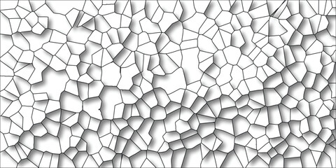 Obraz premium Abstract black and white cellular pattern with soft shadows creating a geometric design perfect for backgrounds and design elements.