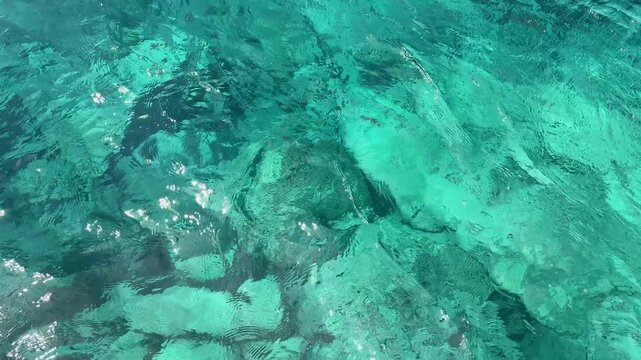 Sea blue water surface with ripples, asmr video for relax.