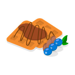 3D Isometric Flat  Illustration of Homemade Pastry. Item 3