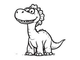 brontosaurus Line Art Illustration Collection