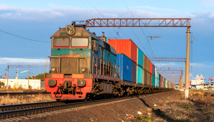 Obraz premium cargo train
