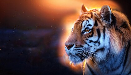 Fototapeta premium tiger with glowing aura