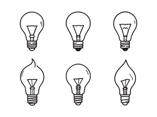 Creative Bulb Line Vector Artwork