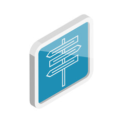 3D Isometric Flat  Set of Highway Icons. Item 2
