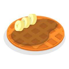 3D Isometric Flat  Illustration of Homemade Pastry. Item 12