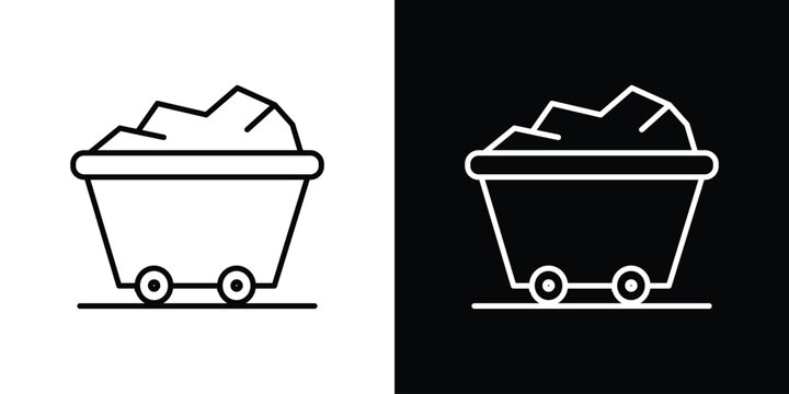 Raw material icon in black. flat graphic vector icon