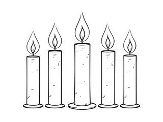 Traditional Kwanzaa Candle Icon Collection
