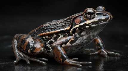 Striped Frog: Amphibian Close-up