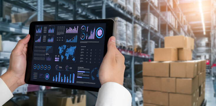 Business data dashboard provide business intelligence analytic for marketing strategy planning snugly with big data set to analyze customer demands and foreseeing business future