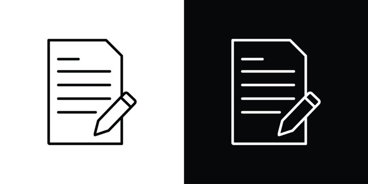 Registration form icon in black. flat graphic vector icon