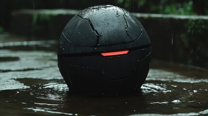 Rain-Soaked Robotic Sphere