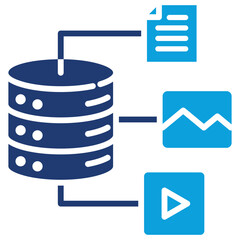 Data Variety Flat Blue Icon