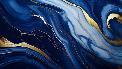 abstract dark blue marble abstract with golden texture luxury background