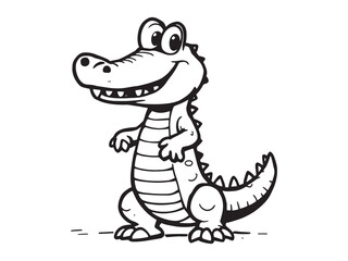 Crocodile Outline Animal Drawing