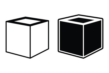 Plant pot flower top art silhouette vector with line art on white background