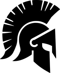 Spartan military helmet ilustration. sign, symbol, vector, art
